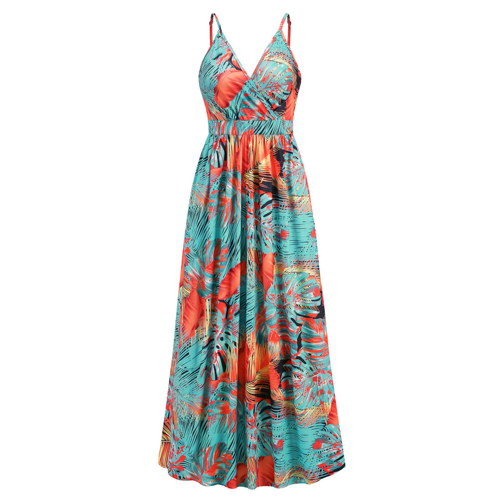 21Flowers Long Dress Summer Swing Holiday Beach Dress